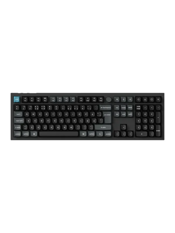 Keychron Q6 Ultra 100% 8K Wireless Tri-Mode - POM Red - Gamingtastatur - Nordisk - Svart