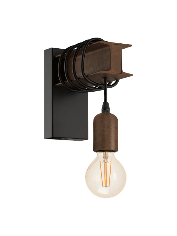 EGLO TOWNSHEND 4 wall lamp black/brown