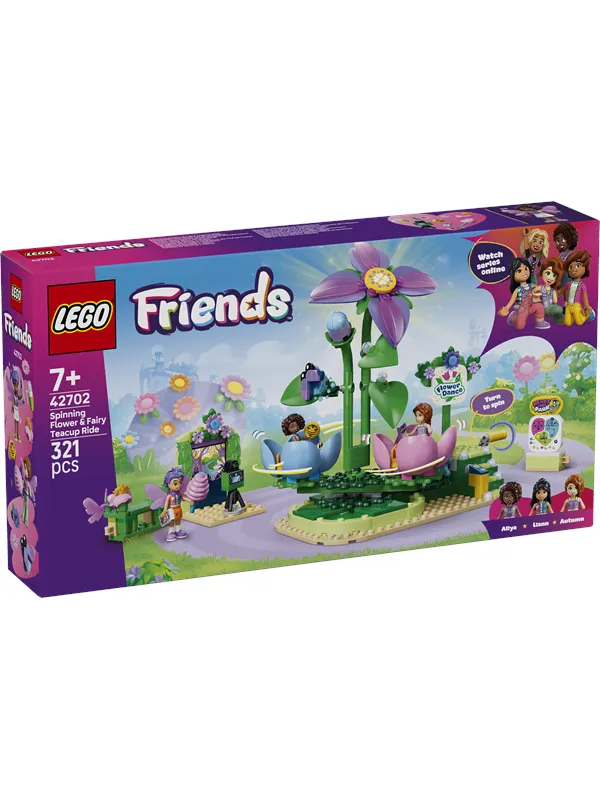 LEGO Friends 42702 Snurrende tekoppkarusell med blomstertema