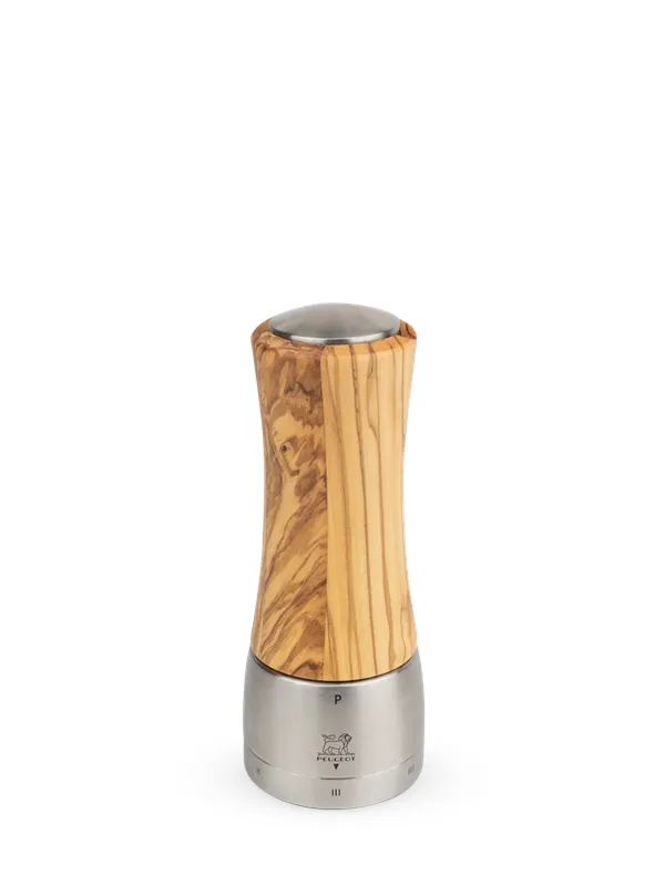 Peugeot Madras u'select pepper grinder stainless steel/olive wood 16cm
