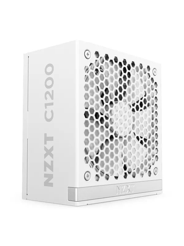 NZXT C-Series C1200 (2024) White Strømforsyning (PSU) - 1200 Watt - 135 mm - ATX 3.1 - 80 Plus Gold sertifisert