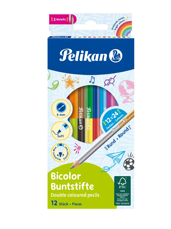 Pelikan PELIKAN 12 FARVEBLYANTER DUO 3MM