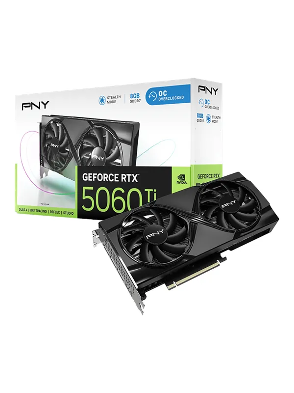 PNY GeForce RTX 5060 Ti Dual Fan OC - 8GB GDDR7 RAM - Grafikkort