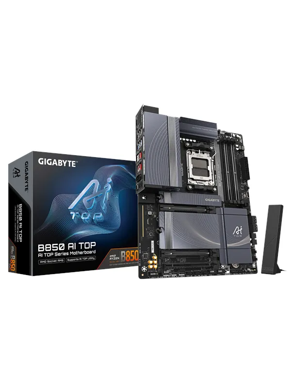 GIGABYTE B850 AI TOP Hovedkort - AMD B850 - AMD AM5 socket - DDR5 RAM - ATX