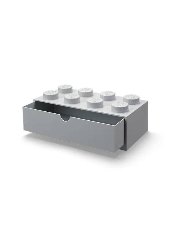 LEGO Oppbevaring Skrivebordsskuff 8, grå
