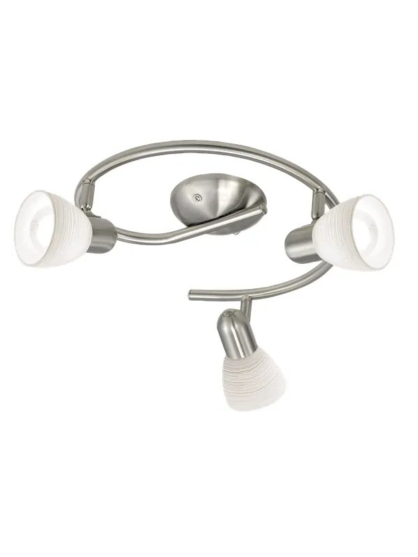 EGLO DAKAR 1 spot round 3L brushed steel/white