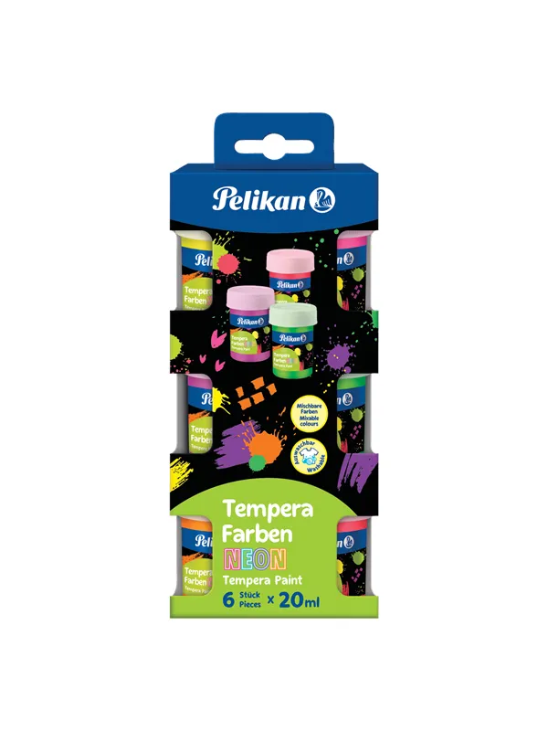 Pelikan Tempera maling 20 ml. 6 neon farger
