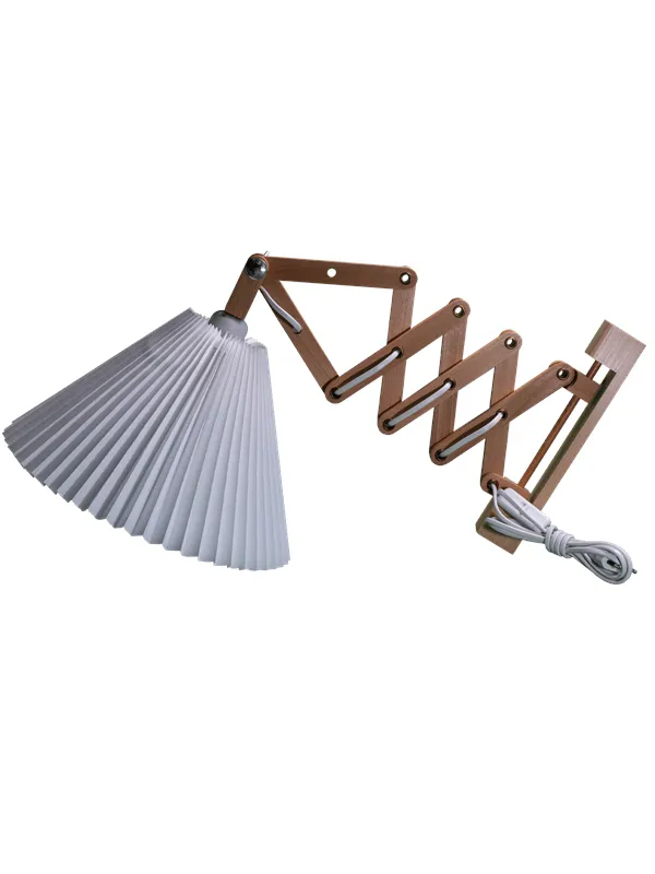 Alpe Design Danish designed beech wood accordion wall lamp