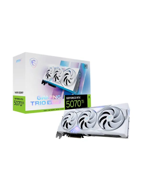MSI GeForce RTX 5070 Ti GAMING TRIO OC WHITE - 16GB GDDR7 RAM - Grafikkort