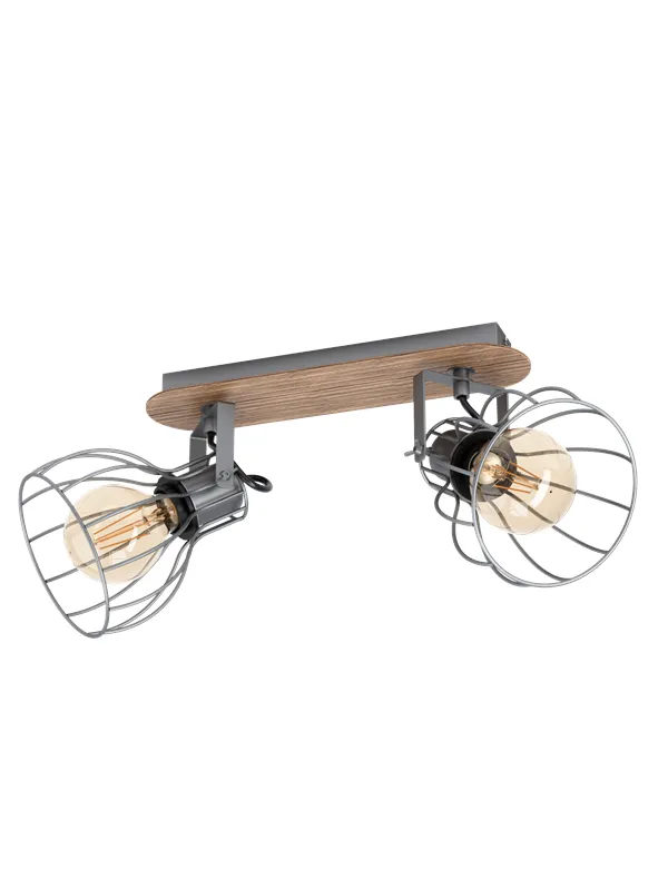 EGLO SAMBATELLO spot rail 2L black/wood