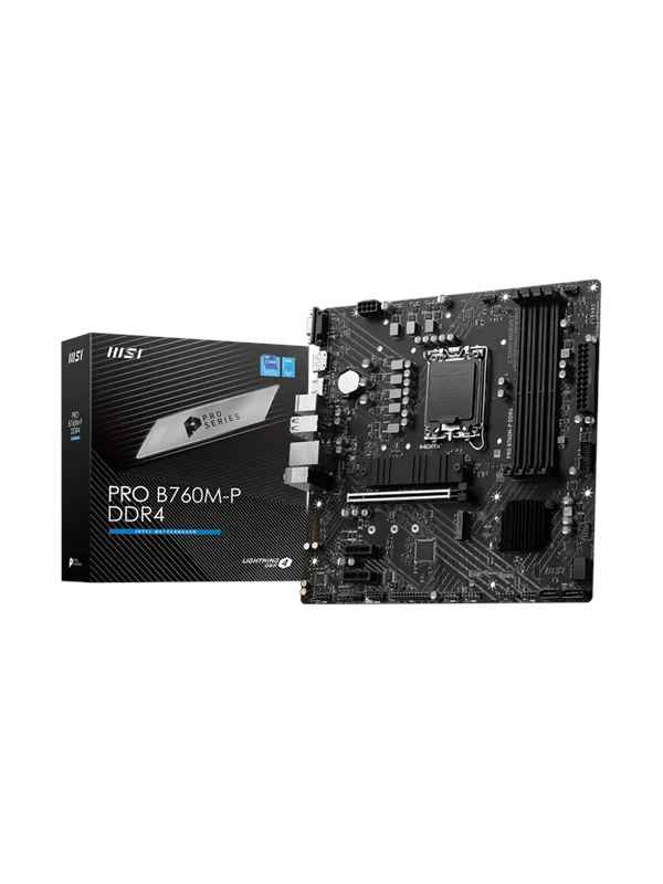 MSI PRO B760M-P DDR4 Hovedkort - Intel B760 - Intel LGA1700 socket - DDR4 RAM - Micro-ATX