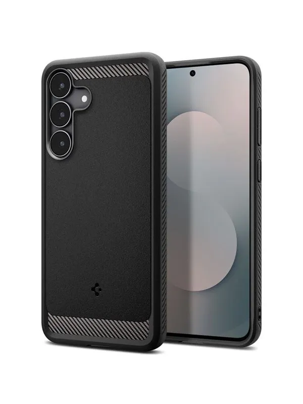 Spigen Rugged Armor - matte black - Samsung Galaxy S25 FE