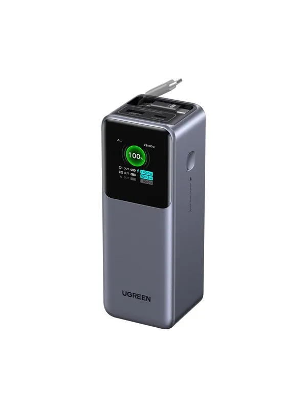UGREEN 165 W Power Bank with Retractable Cable Nødlader - 20000 mAh