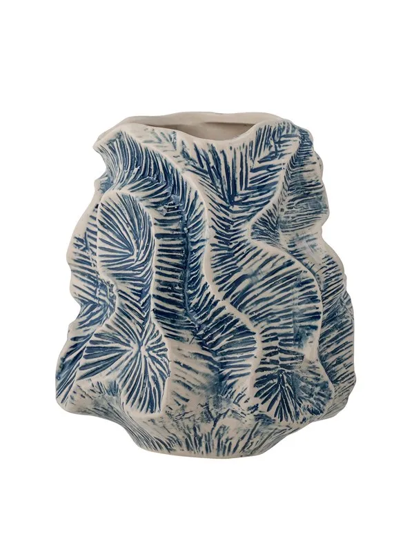 Bloomingville Creative Collection - Guxi Vase H19.5 cm - Blue Stoneware