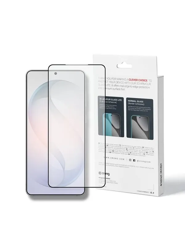 CRONG 3D Armour Glass Lite - Full Glue Tempered Glass for Samsung Galaxy S26 Ultra