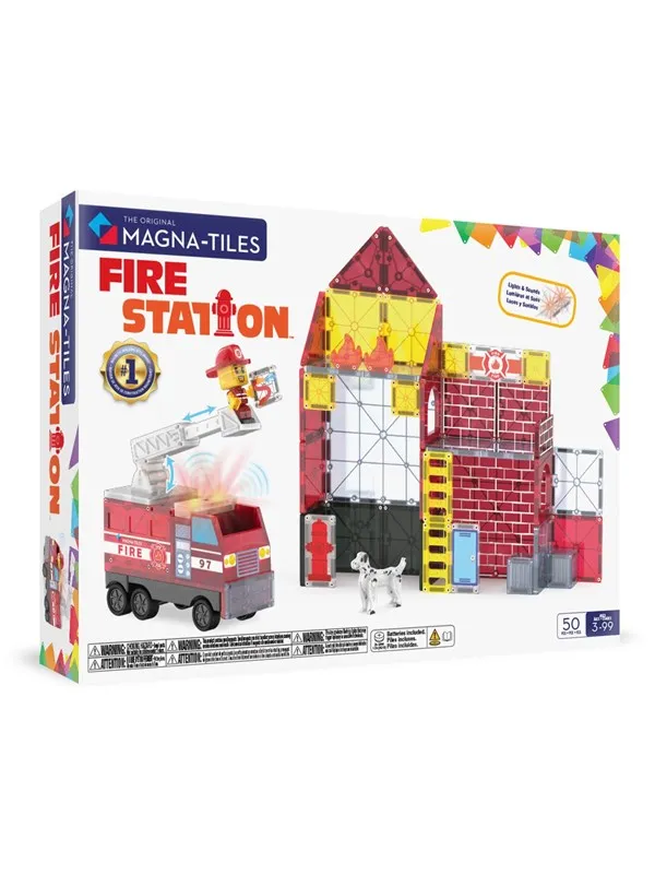 Magna-Tiles Fire Station