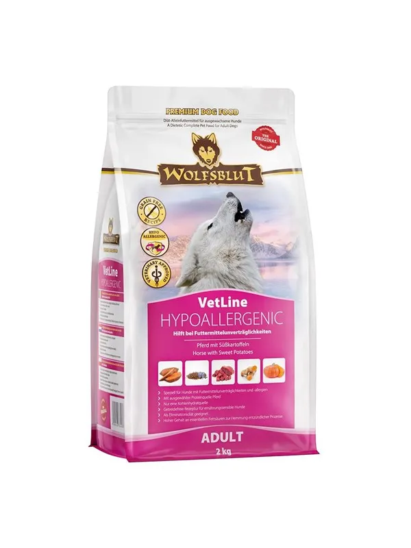 Wolfsblut VetLine Hypoallergenic Horse with sweet potatoes - dry dog food - 2kg