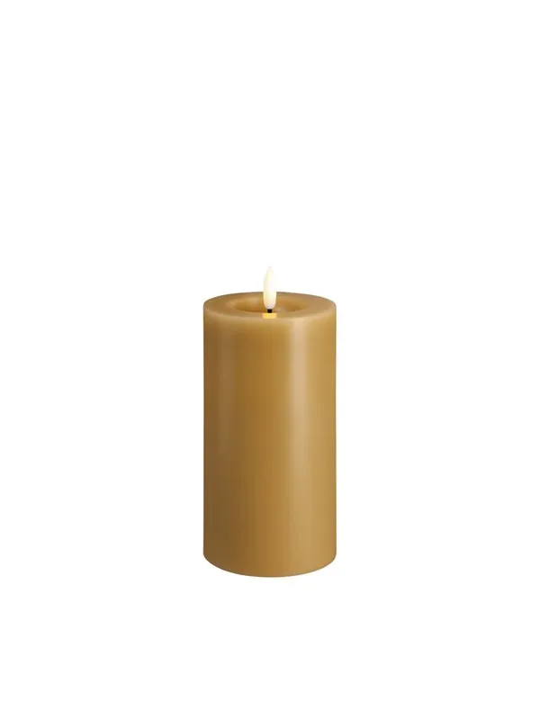 Moods & More LED pillar candle - Melted Honey mustard - 74x150 mm