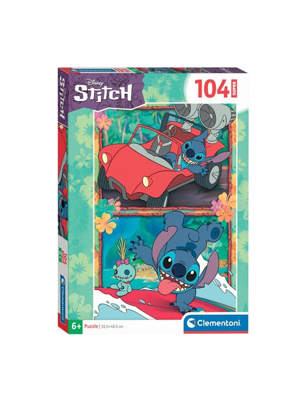 Clementoni Jigsaw Puzzle Super Color Disney Stitch 104pcs. Gulv