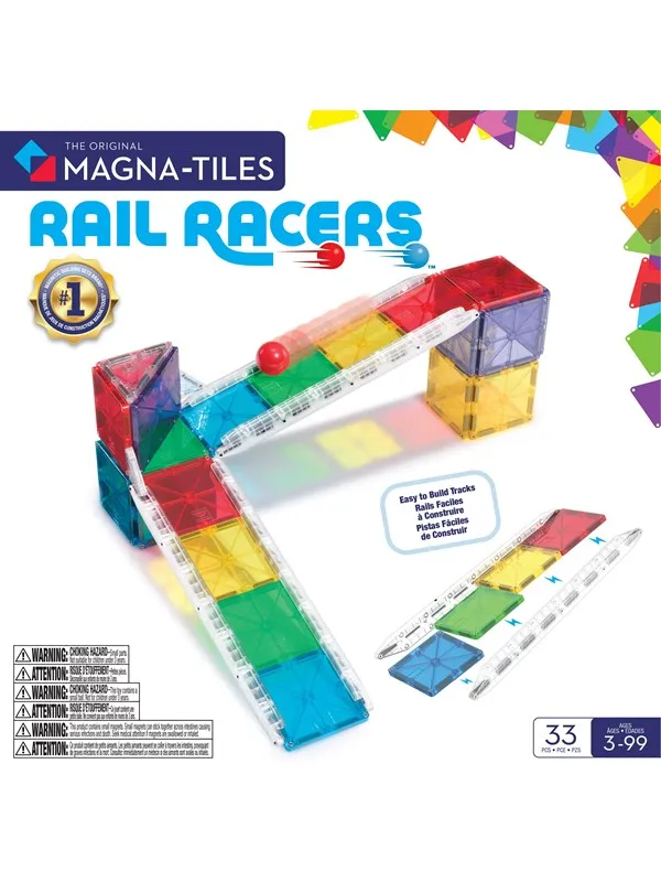 Magna-Tiles Small Rail Racer 33 pcs