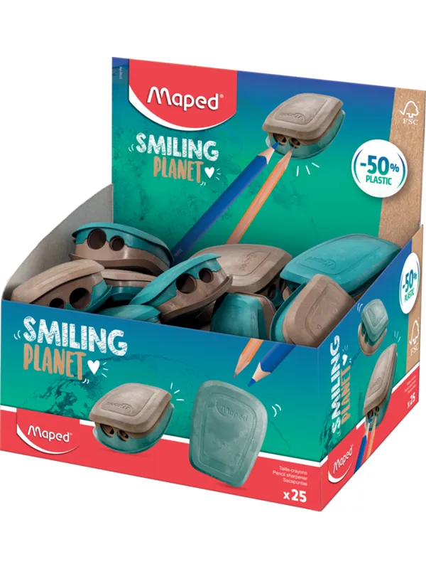 Maped Smiling Planet Sharpener 2-hole FSC wood fibre
