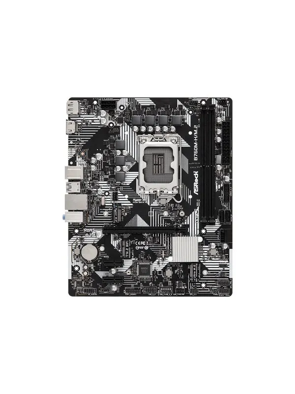 ASRock B760M-H/M.2 - motherboard - micro ATX - LGA1700 Socket - B760 Hovedkort - Intel B760 - Intel LGA1700 socket - DDR5 RAM - Micro-ATX