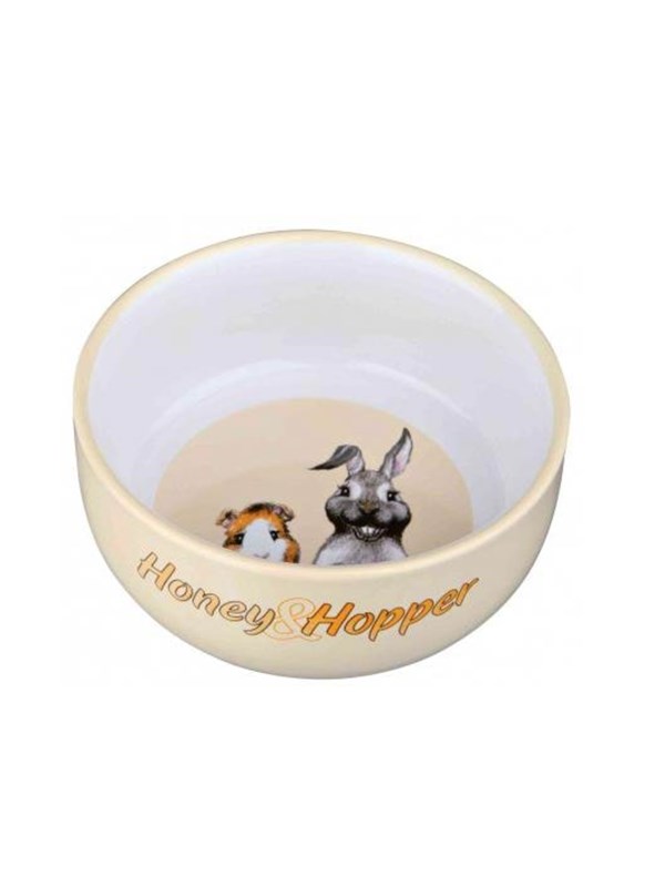 Trixie Honey & Hopper Ceramic Bowl 250 ml/ø 11 cm assorted colours