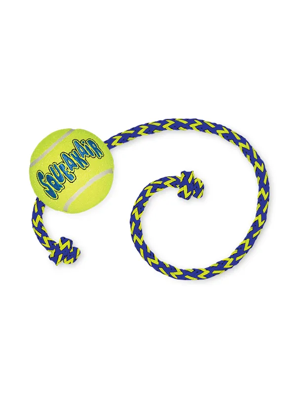 KONG Dog Toy SqueakAir Ball with Rope