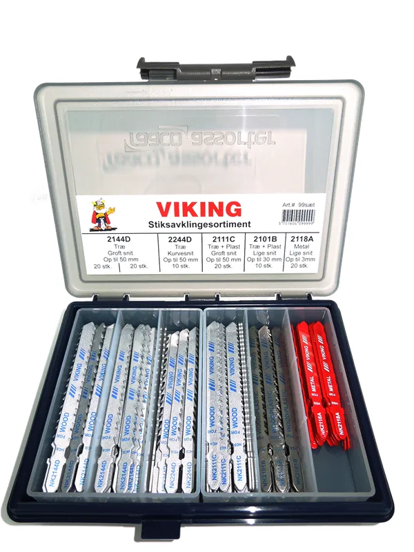 Viking jigsawblades NK-99 Assortment of 100 pieces