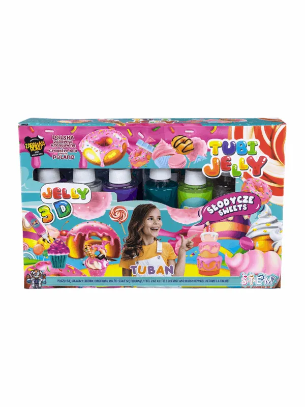 Tuban Tubi Jelly sett med 6 farger - Sweets