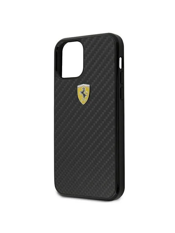 Ferrari On Track Real Carbon Case for iPhone 12 mini - Black