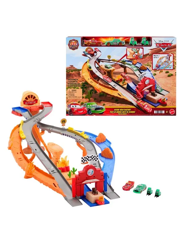 Disney Pixar Cars Radiator Springs Race & Rescue - Rescue Road Raceway Playset