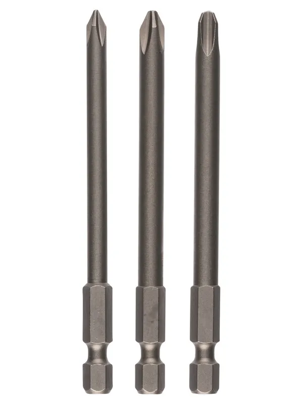 Bosch 3-delers skrutrekkerbits-sett, ekstra hard PH1; PH2; PH3; 152 mm