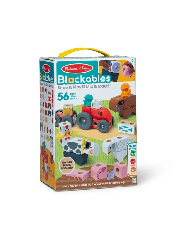 Melissa & Doug Blockables Building Set Farm