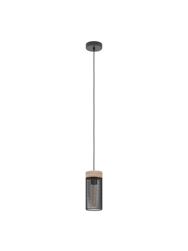 EGLO KILNSDALE PENDEL E27 SVART/TRE