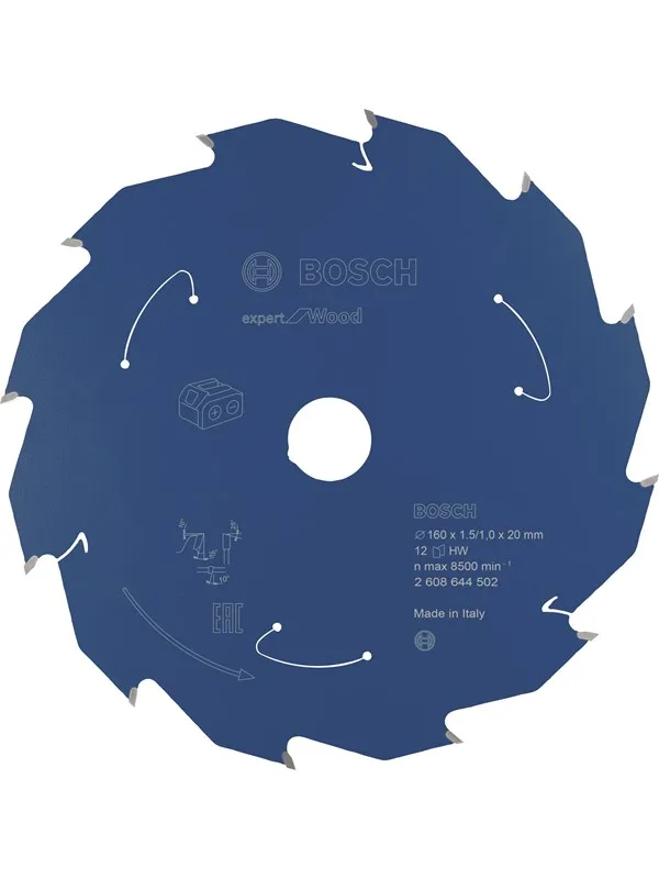 Bosch Expert for Wood-sirkelsagblad for batteridrevne sager 160x1,5/1x20 T12