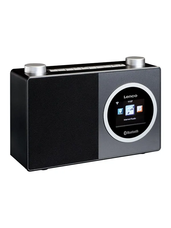 Lenco DIR-70BK - Internet radio with colour display and Bluetooth® - Black - Stereo - Svart