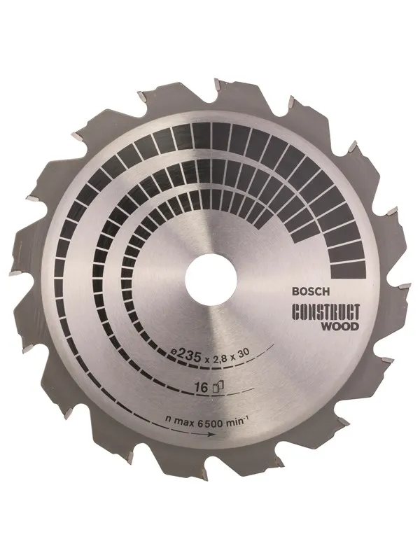 Bosch Sirkelsagblad Construct Wood 235 x 30/25 x 2,8 mm; 16