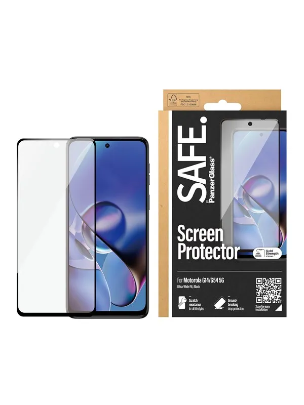 SAFE by PanzerGlass Screen Protector Motorola G14 4G | G54 5G | Ultra-Wide Fit