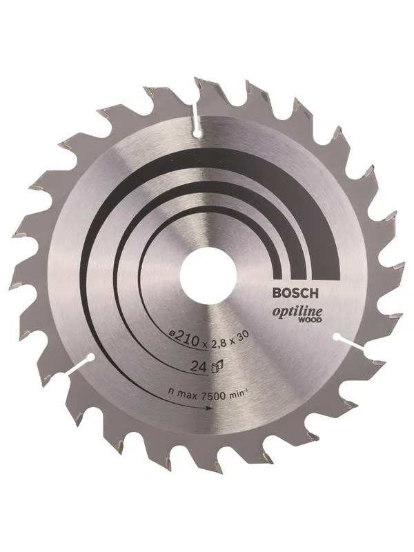 Bosch Sirkelsagblad Optiline Wood 210 x 30 x 2,8 mm, 24