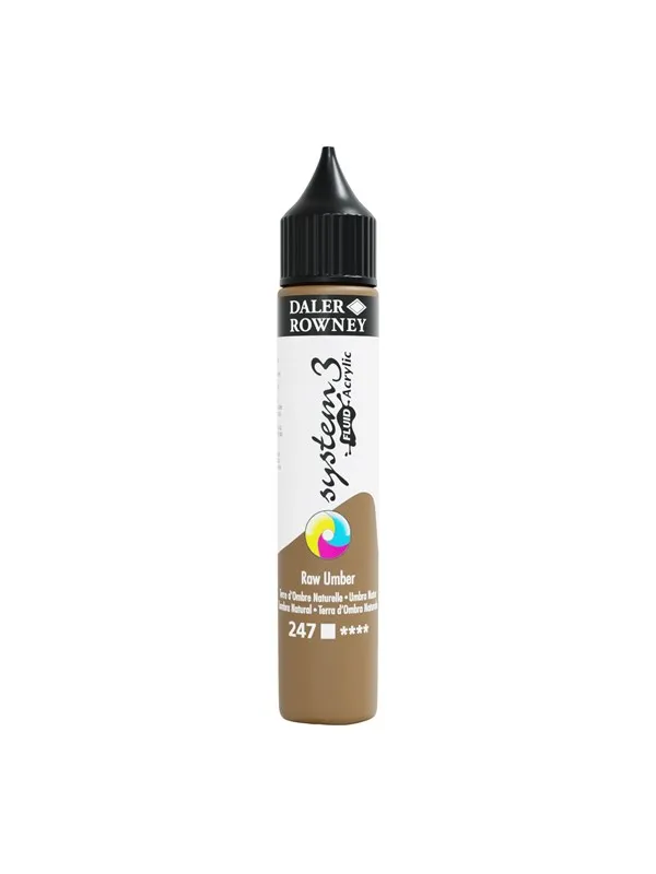Daler-Rowney System3 Fluid Acrylic 29.5 ml Raw Umber