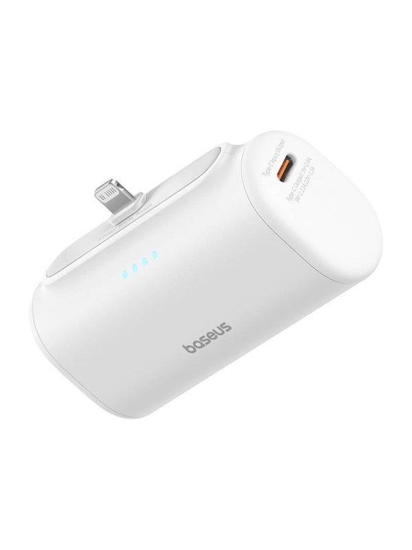 Baseus Powerbank OS Compact IP 5000mAh 20W (white) Nødlader - Hvit - 5000 mAh