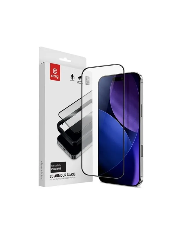CRONG 3D Armor Glass - Tempered glass iPhone Air + installation frame