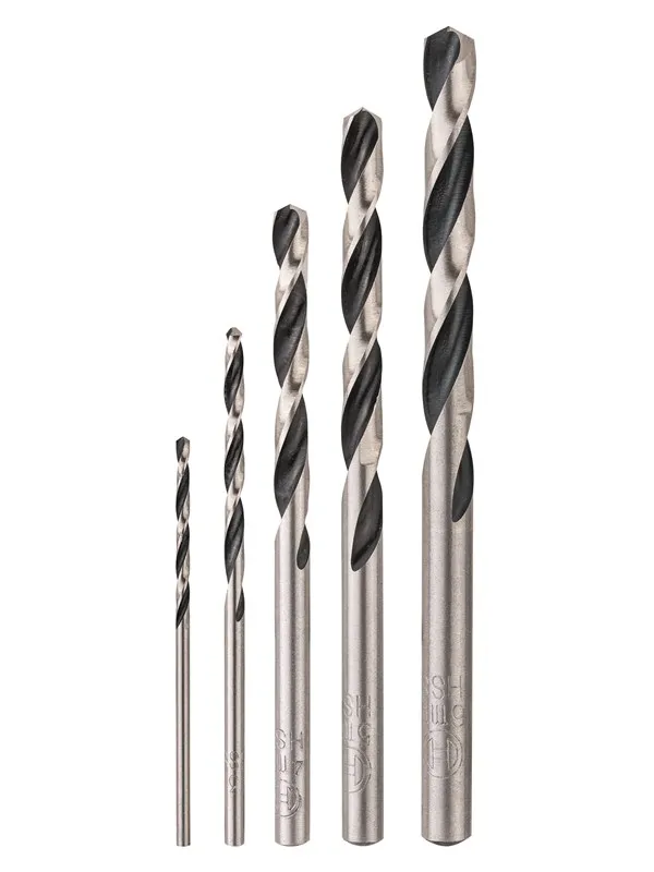 Bosch HSS spiralbor PointTeQ, sett med 5 stk.