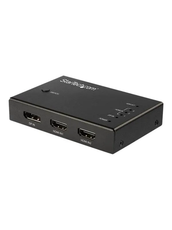 StarTech.com 4 Port HDMI Video Switch - 3x HDMI & 1x DisplayPort - 4K 60Hz - video/audio switch - 4 ports