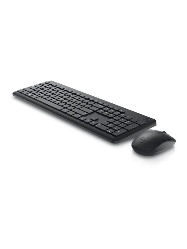 Dell Wireless Keyboard and Mouse KM3322W - keyboard and mouse set - AZERTY - French - black Input Device - Tastatur & Mussett - Fransk - Svart