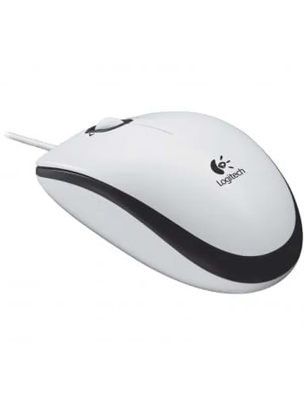 Logitech B100 Optical USB Mouse - Mus - Optisk - 3 knapper - Hvit