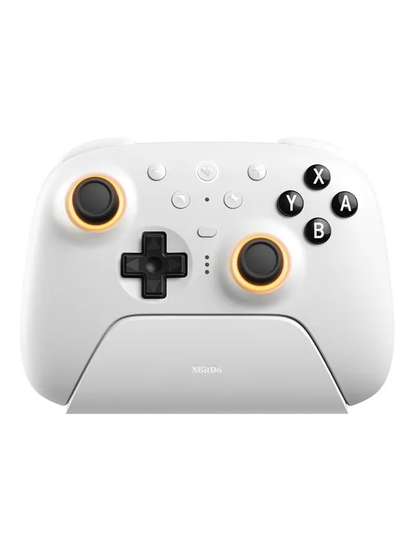 8BitDo Ultimate 2 Bluetooth - TMR - RGB - White - Nintendo Switch 1 & 2 - Wireless Controller - PC