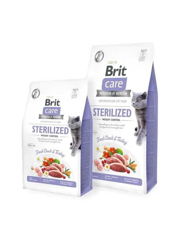 Brit Sterilized Weight Control - dry cat food - 7 kg