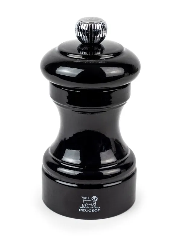 Peugeot Bistro Salt Mill in Wood Black Gloss 10cm
